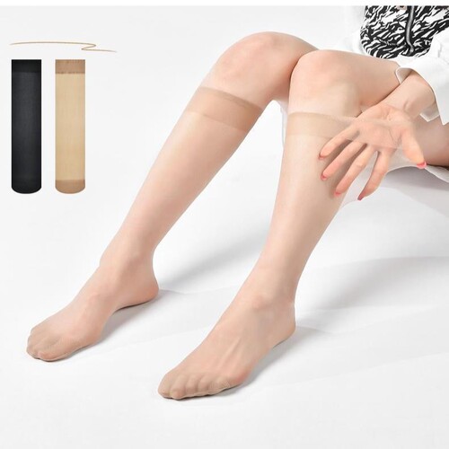 Summer Socks Knee-high Socks Crystal Beautiful Legs Socks Women's Calf Socks Thin Non-slip Socks Knee-high Silk Socks Women's Socks