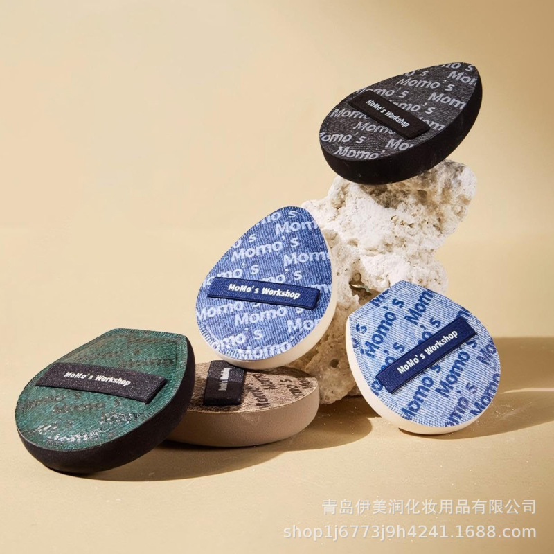 牛仔皮棉花糖粉扑加厚底妆粉底海绵毛吉吉粉扑干湿两用粉底气垫扑|undefined