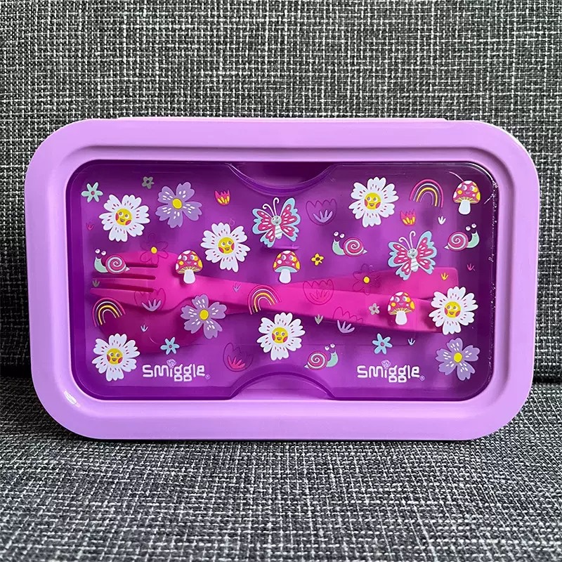 Fiambrera australiana smiggle, plato dividido para niños y estudiantes, lonchera para trabajadores de oficina, lonchera de frutas de dibujos animados