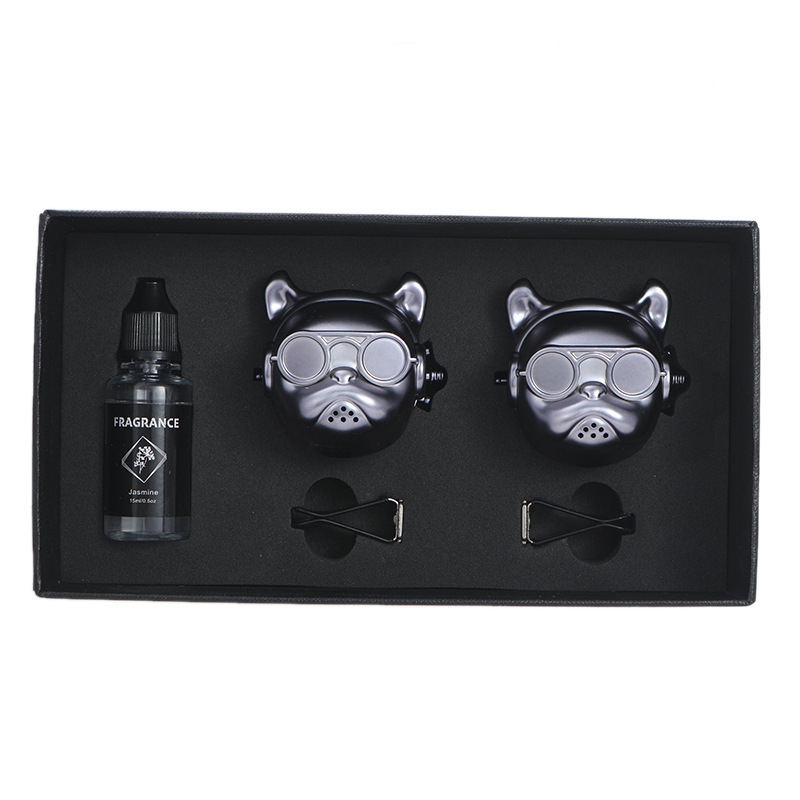 Bully dog car perfume car air outlet perfume clip aromatherapy dog head car interior decoration ornaments can be fixed