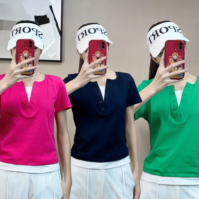 Квадратный танцевальный костюм топ футболка 2024 новая высокая талия тонкий темперамент