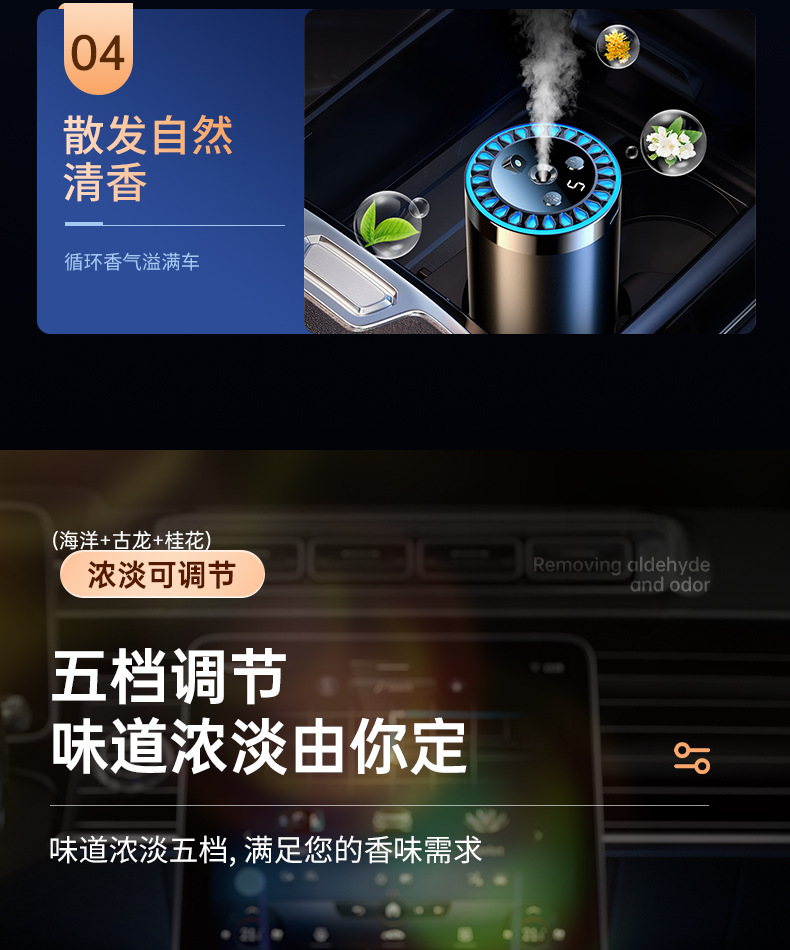 Intelligent Spray Car Aromatherapy Machine Deodorization Car Perfume Car Start-Stop Car Fragrance Internet Celebrant Car Aromatherapy