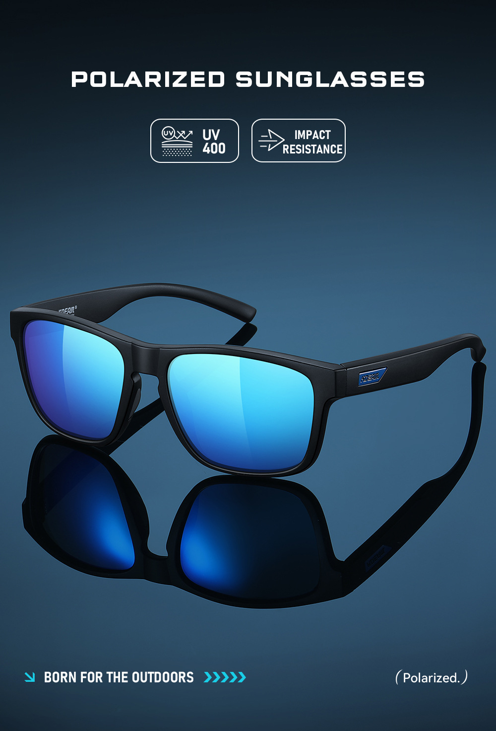 KDEAM Yeni Model Büyük Beden Polarize Güneş Gözlüğü Erkek Kadın Outdoor Spor Güneşlik Araba Sürüş Gözlüğü KD109-PLUS