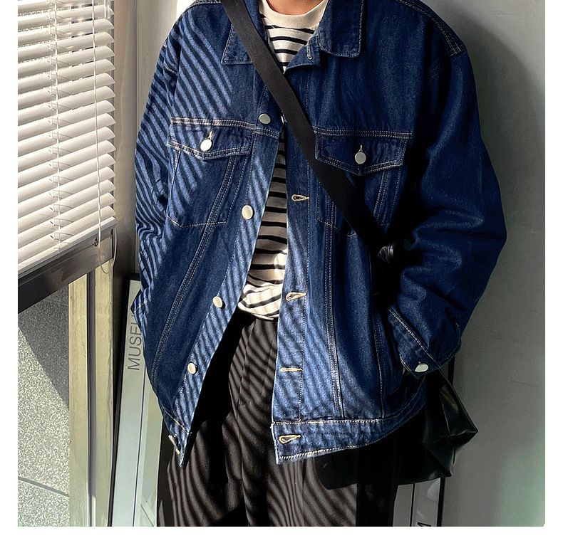 Giacca da cowboy da uomo, nuova giacca casual da lavoro autunnale, versatile, con risvolto, per giovani_voghion.com