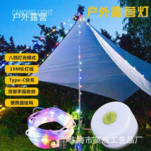 Портативный LED кемпинговый фонарь с Type-C влагозащита