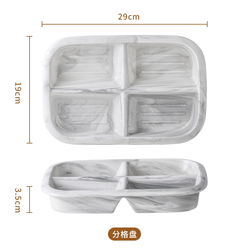 Cocina multi-funcional plato multi-capa bandeja de almacenamiento de hierro bandeja de cocción de cerámica creativa olla caliente bandeja de cocción plato de sopa