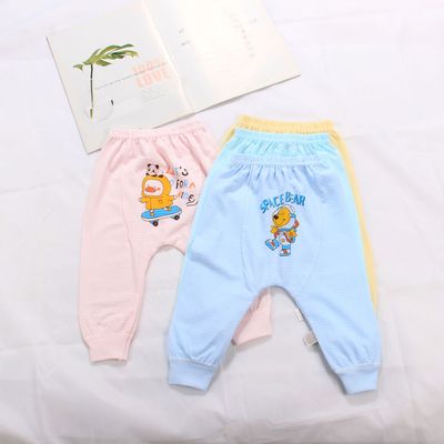 baby Ass pants Spring and autumn season Leggings Glass wool Infants 0-3 year PP Thin section children trousers