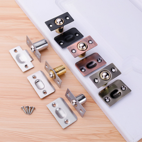Door bead hotel KTV box door copper spring bead lock wooden door invisible door positioning stainless steel door top bead
