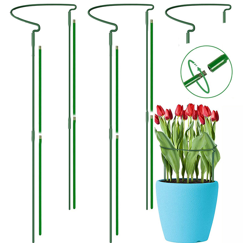 亚马逊植物支架藤月季铁线莲爬藤架园艺花架阳台盆栽固定杆户外