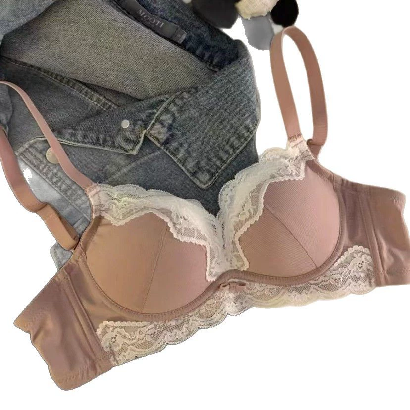 Lace supporting wireless bra, bra top, french style