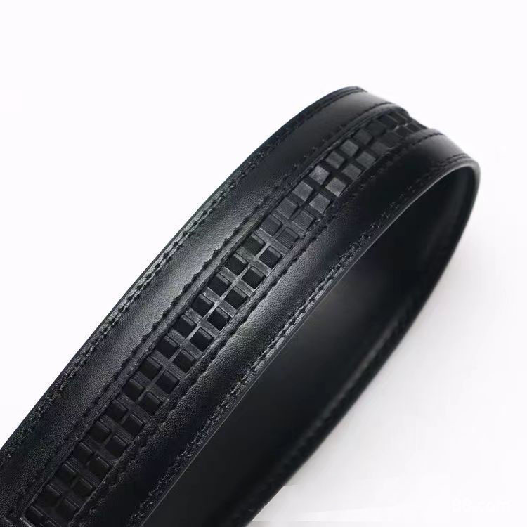 Sınır ötesi erkek 3 cm genişliğinde iki katmanlı sığır derisi kemer gövdesi 138 düz parlak dişli otomatik kemer hakiki deri kemer üreticisi