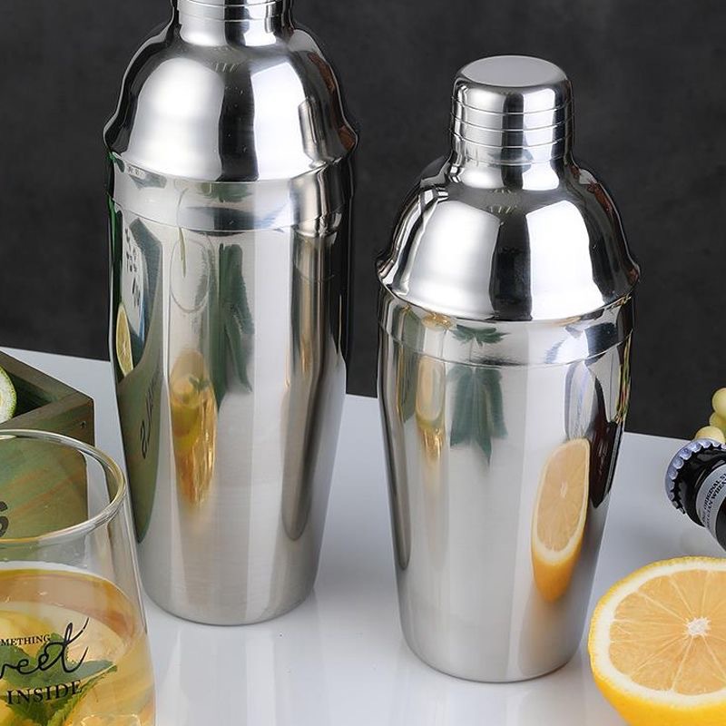 Mezclador de acero inoxidable conjunto de tazas de shaker introducción completa herramienta de mezcla de cóctel profesional de tazas de shaker