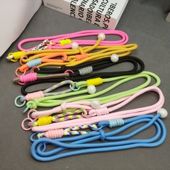 多巴胺新长绳手机彩色挂绳卡片斜挎珍珠钥匙扣挂件结实防丢可调节