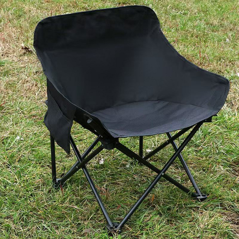 Outdoor moon chair, camping folding chair, portable fishing chair, beach chair, reclining chair, with storage bag for easy transport