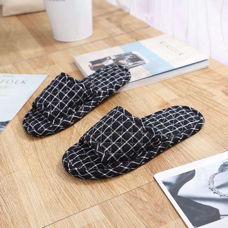 남성용 검정색과 파란색 체크무늬 천 바닥 [입자 없음]