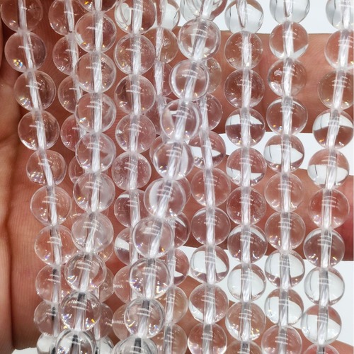 Zhiyue Jewelry White Crystal Bead DIY Bracelet Necklace Accessory Semi-Finished Bead Wholesale Round Beads Factory Direct Sale