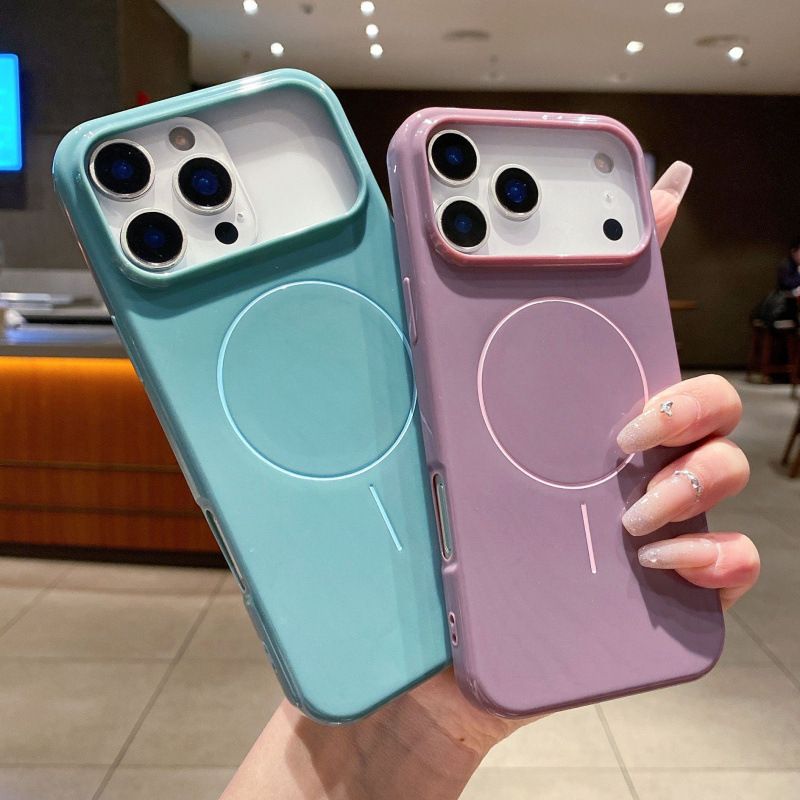 Suitable for Iphone17Promax Mobile Phone Case Official Glossy Magnetic Suction Apple 16E All-Inclusive 15 Anti-Fall 4 Protective Cover Suitable for Iphone17Promax Mobile Phone Case Official Glossy Magnetic Suction Apple 16E All-Inclusive 15 Anti-Fall 4 Protective Cover
