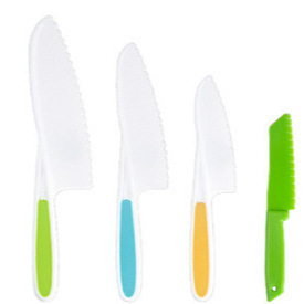 Children's safety plastic fruit cutter cake holder knife plastic small kitchen knife baking tools bread knife kitchen utensils