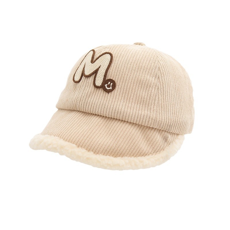Otoño y invierno sombreros de niños, sombreros de béisbol de vello, moda coreana para niños y niñas, casuales de vello, sombreros de lengua de pato calientes, moda