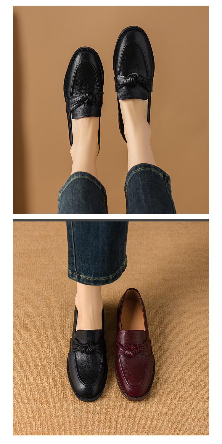 CHIKO Mikelena Round Toe Block Heels Loafers Shoes