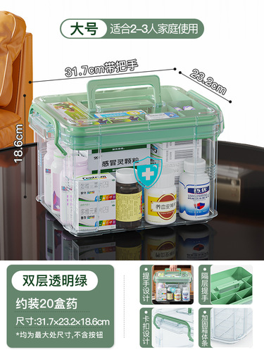 Charming and Clean Multi-layer Small Medicine Box Household Medication Storage Box Medical Box Home Use Large Capacity Storage Box Big Medicine Box