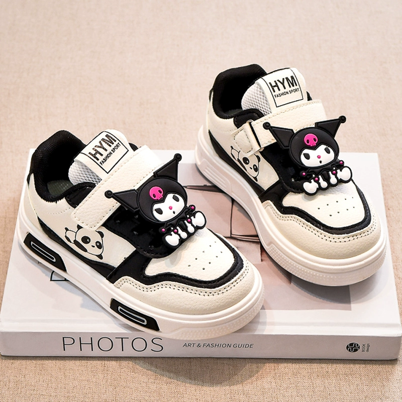 Детская обувь для девочек кроссовки 2024 новые осенние детские повседневные кроссовки Kuromi обувь для девочек дикие белые туфли