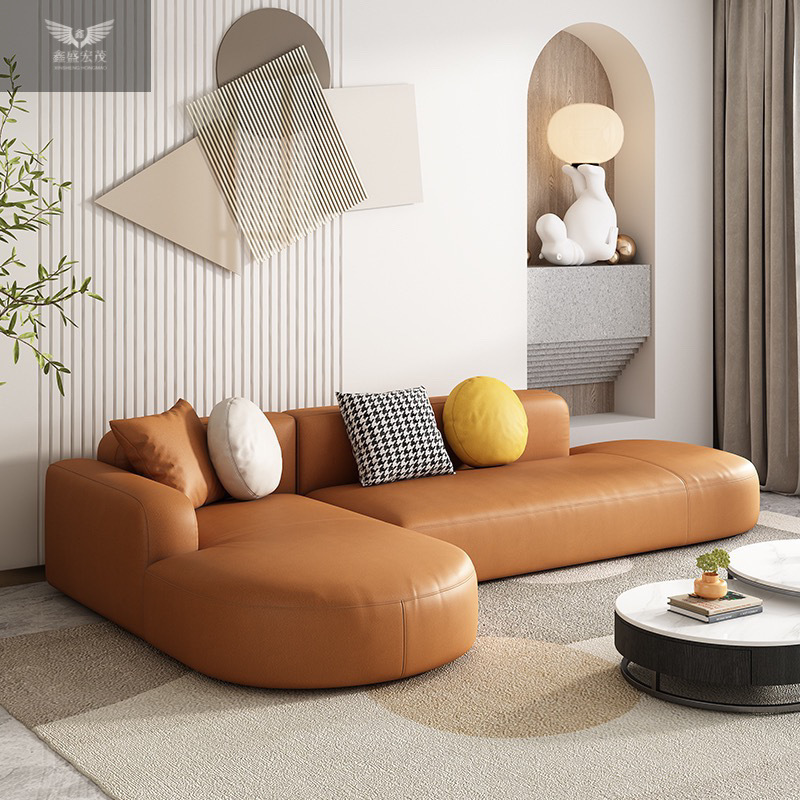 Sala de estar sofá de apartamento pequeño nórdico italiano minimalista hogar moderno ocio nuevo diseño sofá de tela de esquina grande