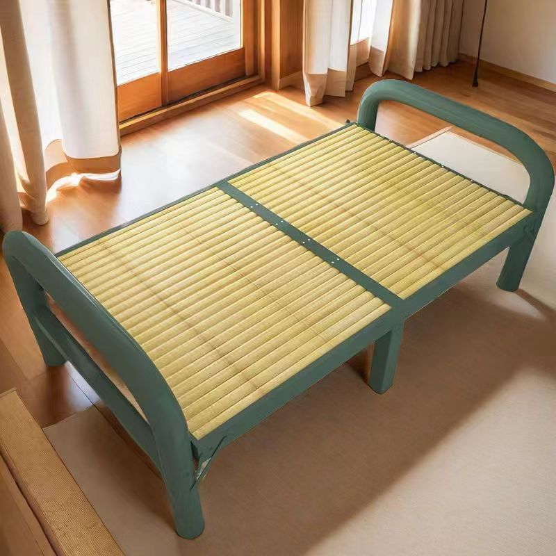家庭用シングルダブル昼寝竹ベッド竹無垢材ハードボードベッドシンプルな強化クールベッド折りたたみベッド|undefined