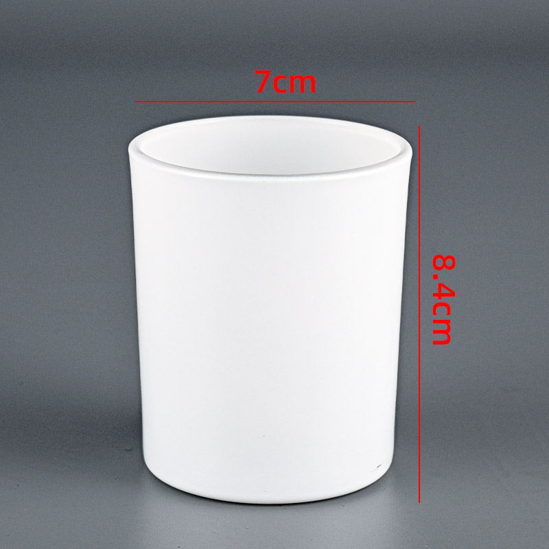 Fábrica directa de venta de 200ml copa de vela de vidrio con cubierta de barro de banana de color lata de borde recto de 300ml candelabros