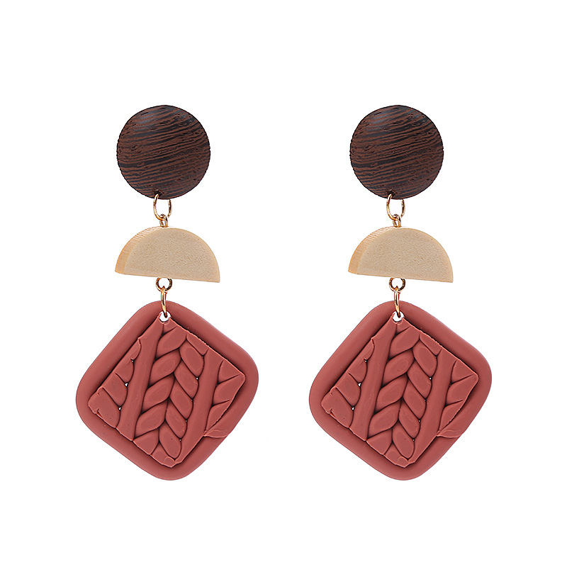 Earrings Classification Birthday Occasion Retro Geometric Synthetic Resin No Inlaid Drop Earrings