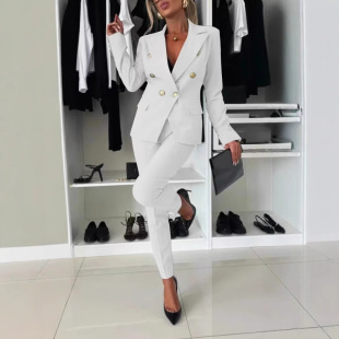 2025 Spring and Summer New Style Amazon Independent Station Ins Popular European and American Cross-Border Casual Slim Fit Suit