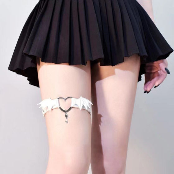 Korean Spice Lolita Subculture Punk Gothic Wings Leg Ring Pure Gothic Jk Leg Circle Leg Belt Accessories