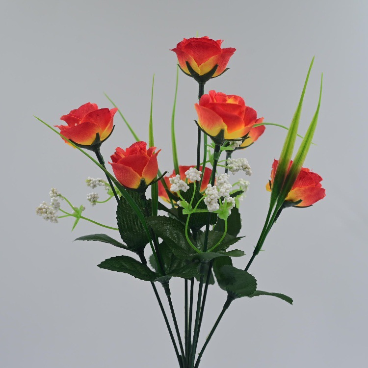 Nanyang pantalla mayorista simulación de flores de rosa pequeña escena de rosa props decoración para el hogar simulación flores falsas