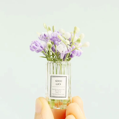 vase flower car accessories – Car ornaments - tall-bottle-jasmine-purple-including-traceless-double-sided-tape