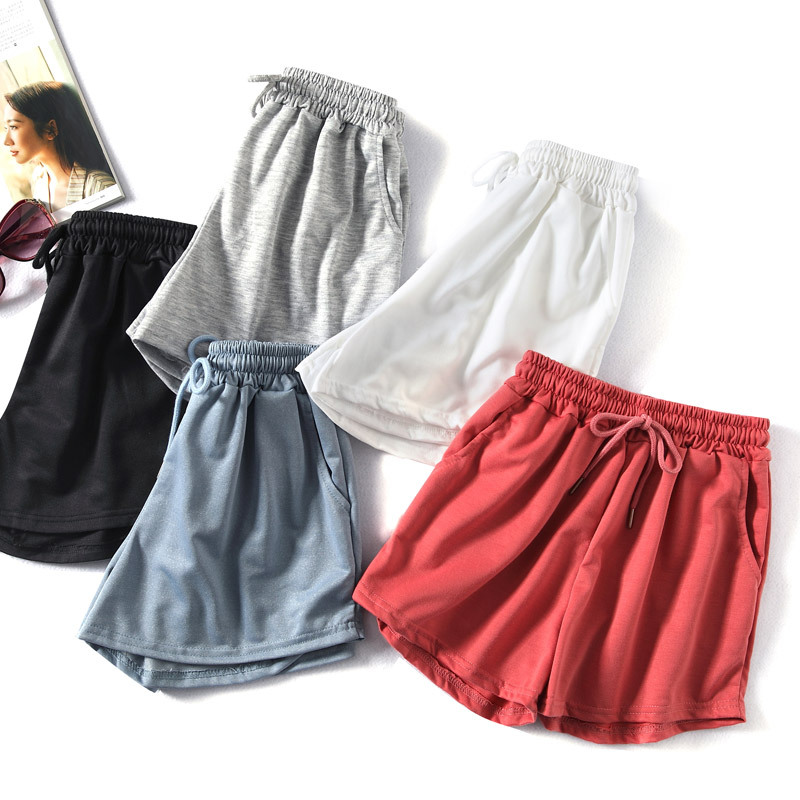 Sports Shorts Women's Summer Loose Korean Style 2022 New Style Outer Wear Slimming Students Casual Pocket Hot Pants 0581