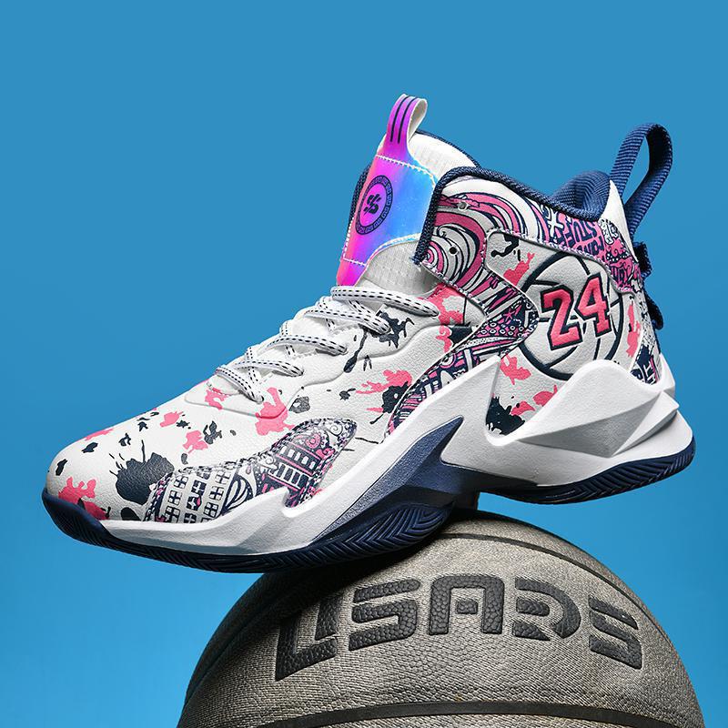 Dropshipping No. 24 Letter Fashion Men's Practical Basketball Shoes Junior High School Boys Sports Shoes Boys Casual Running Shoes