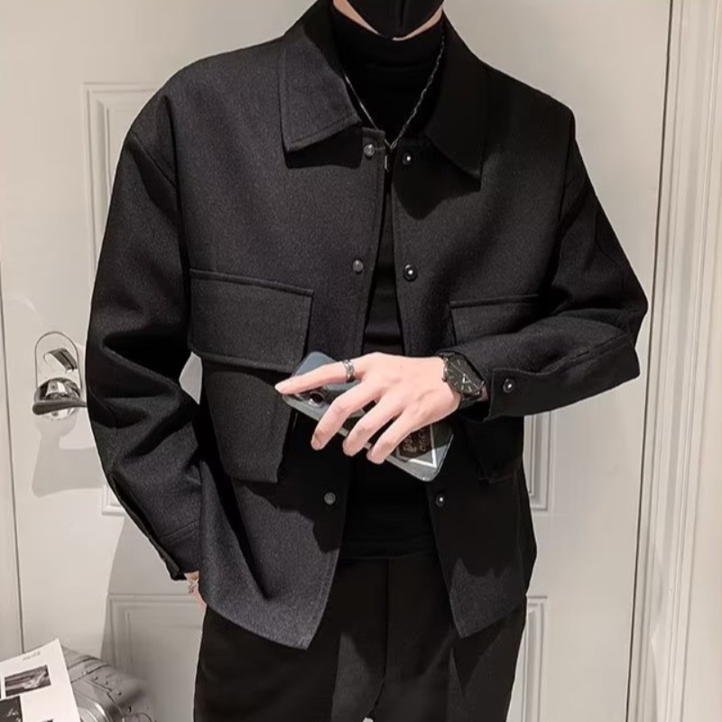 2022 otoño nueva chaqueta de los hombres traje corto casual luz madura chaqueta de los hombres primavera y otoño solapa superior