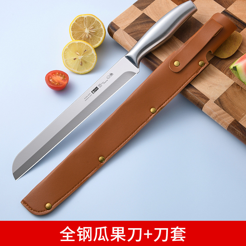Cuchillo de frutas para regalos de frutas para cortar cuchillo de frutas de hoja grande de sandía doméstica de acero inoxidable afilado largo