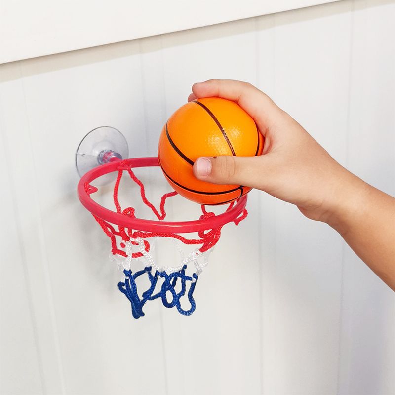 Children's Leather Ball 6cm Mini Basketball Punch-Free Basketball Board Frame Shooting Training Ball Decompression Mini Elastic Ball