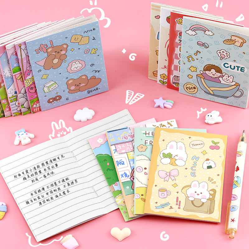 卡通小本子辦公用品日記本學生文具禮品卡通便攜迷你筆記本軟面抄