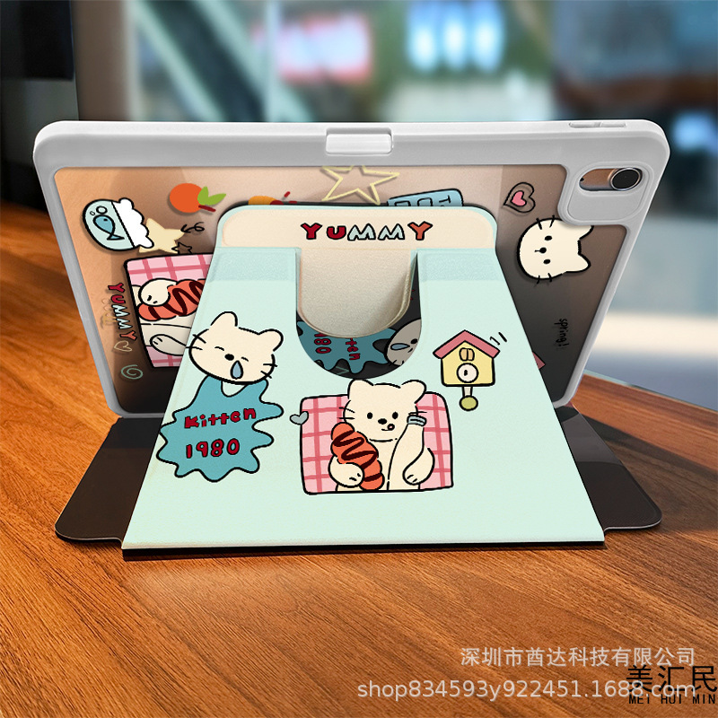 【720 ° 三つ折り回転】華為本式matepad 11保護ケース栄光平板x 9に適用|undefined