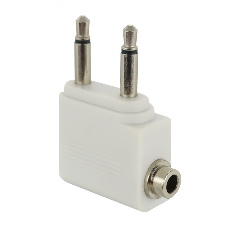 飞机插音视频接插头飞机转换插 耳机转换插 注塑式3.5航空耳机插