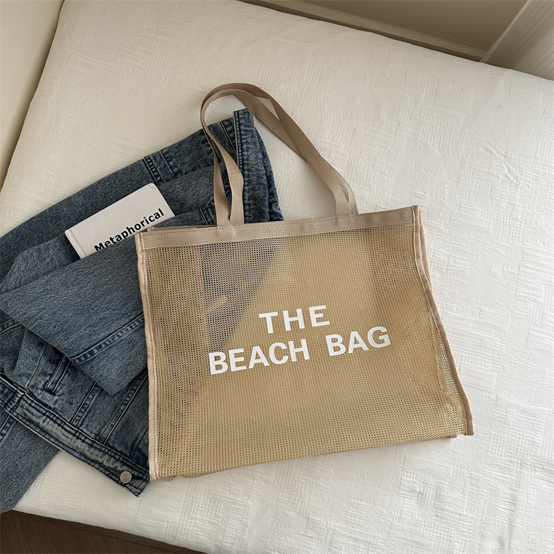 Bolsas de tela de gran capacidad bolsas de mano para salir bolsas de playa de moda natación almacenamiento de compras portátiles mujeres 2024 nuevo
