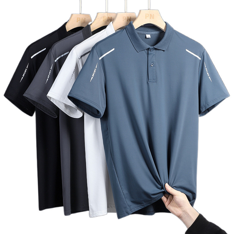 Camiseta de manga corta de verano de moda de hombre polo con solapa de verano de secado rápido de verano polo de manga corta de hombre