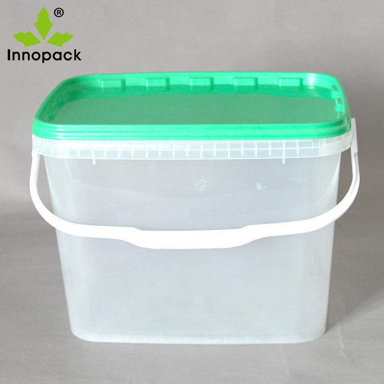3.7升长方桶pp塑料， 可做透明颜色