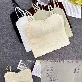 新款女士裹胸内衣无钢圈美背一体式背心防走光吊带抹胸工厂直销