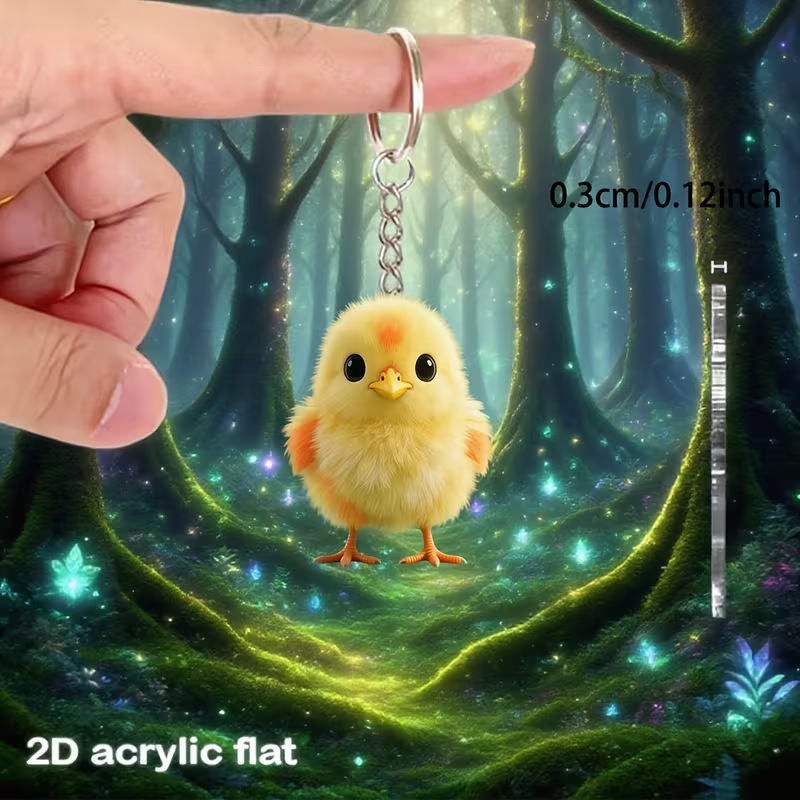 Transfronterizos nuevos personajes de dibujos animados de impresión plana 2D colgantes de llaver decoración pequeños colgantes modernos y simples