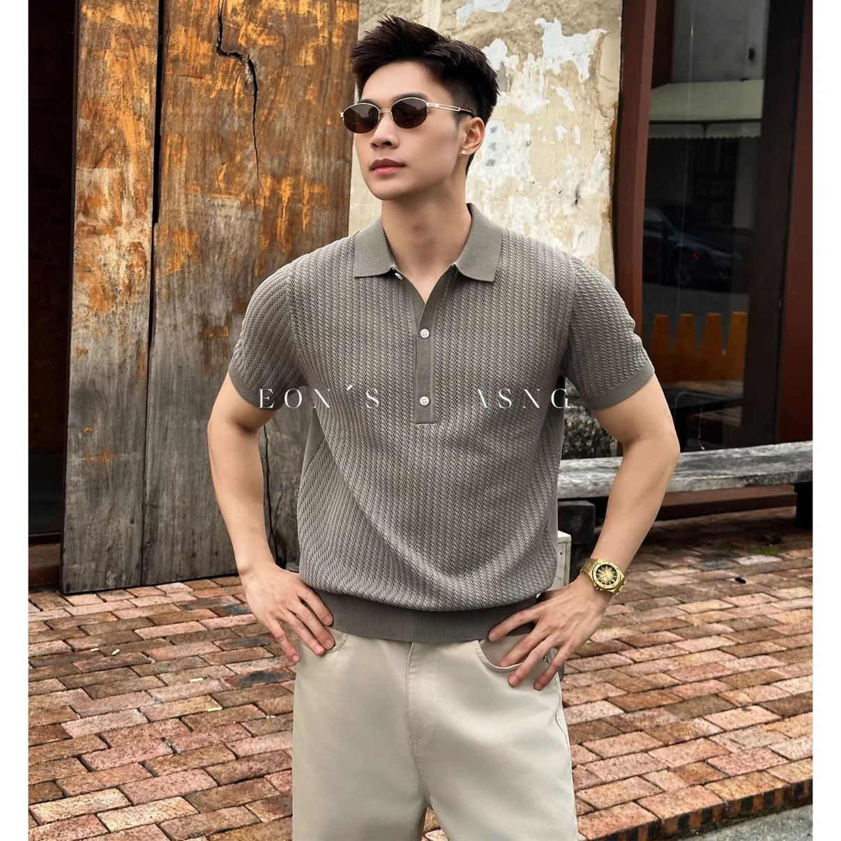 Camisas de punto de estilo antiguo, camisetas de manga corta, camisetas de hombre, texturas de verano comerciales, fábrica transfronteriza al por mayor