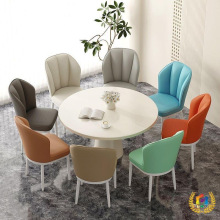 餐桌椅餐厅软包椅子靠背家用咖啡休闲酒店奶油风餐椅家用轻奢