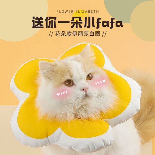 New Flower Elizabethan Circle Cotton-Filled Waterproof Twill Composite Fabric Anti-Bite and Anti-Licking Neck Circle Shame Circle Manufacturer 6